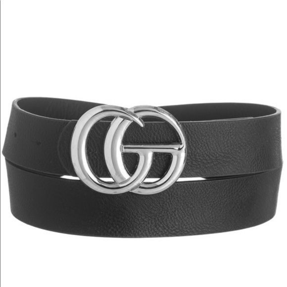 ✨RESTOCK✨CHIC STYLISH VEGAN SILVER BUCKLE BELT - Picture 2 of 5